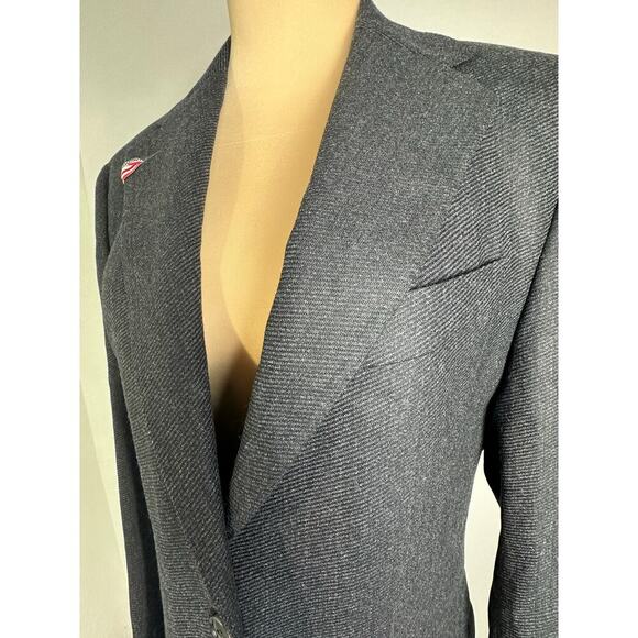 Joseph Abboud Women's 8 36 R Tollegno 1900 Italian Wool Blazer Suit Black NWOT - Picture 5 of 16